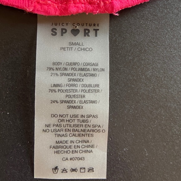 Juicy Couture Sport- Rash Guard Swim Top (S) Black - Picture 9 of 9